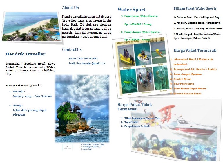 contoh brosur pariwisata