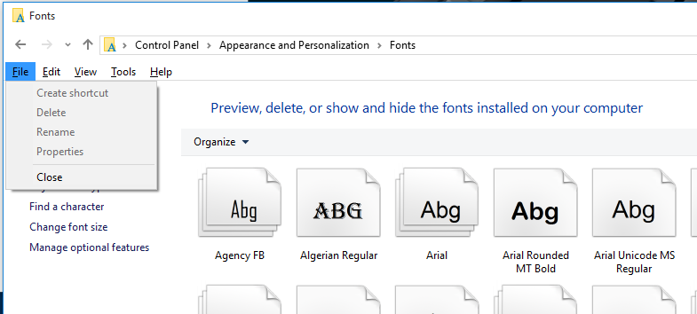 install pfb fonts windows